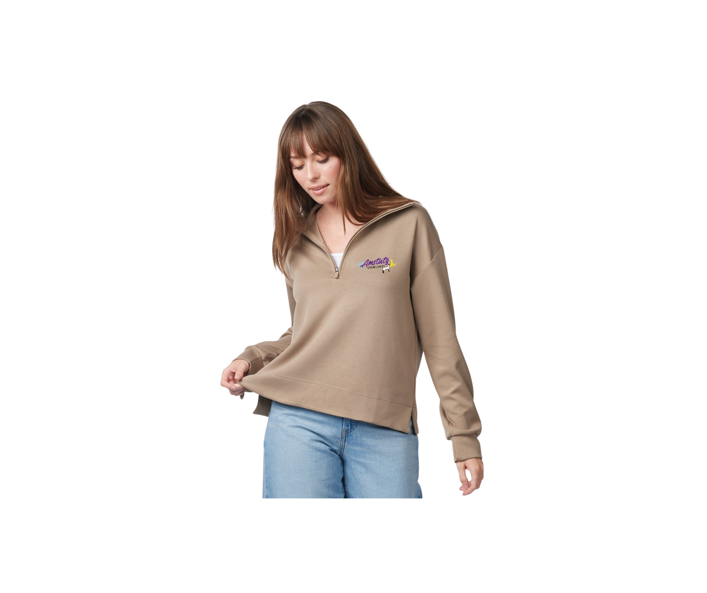 Ladies Travel Quarter Zip- Ladies (Amstutz)