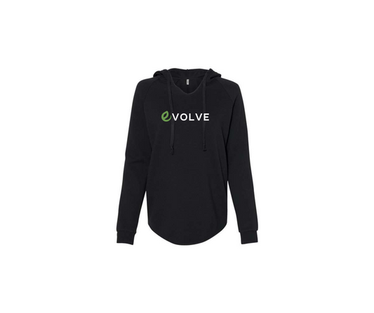 Ladies V-Neck Hooded Sweatshirt - Ladies (Evolve Ag)