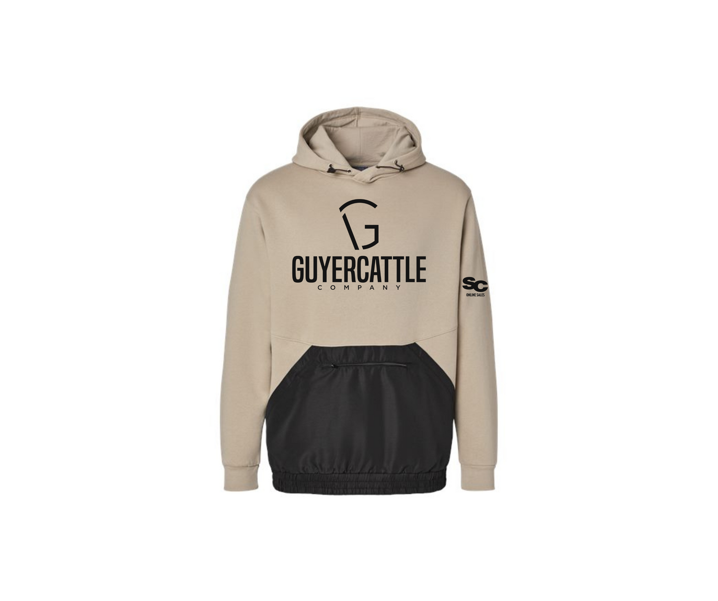 Tan Mixed Media Hoodie - Adult (Guyer)