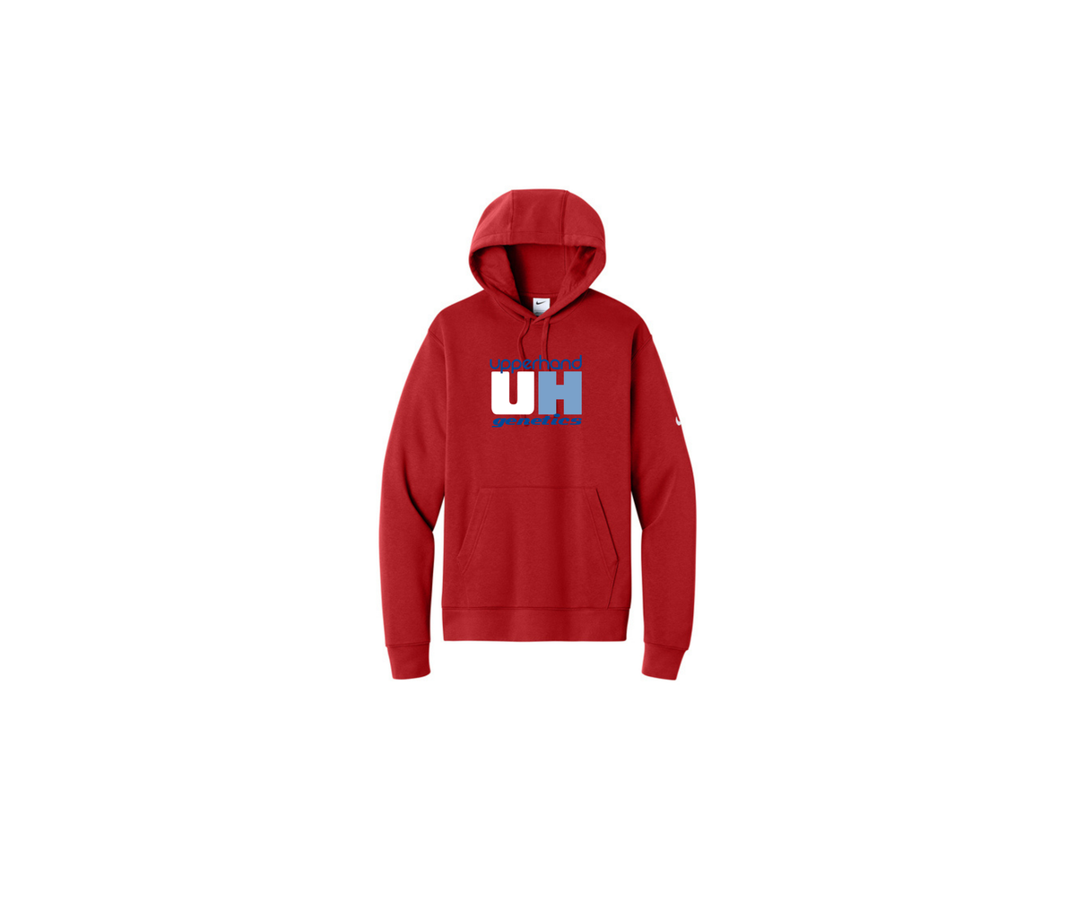Nike Red Club Fleece Sleeve Swoosh Pullover Hoodie - Adult (Platt)