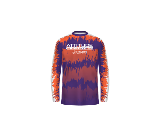 Purple & Orange Paint Sublimated Polyester Long Sleeve - Adult & Youth (SSS)