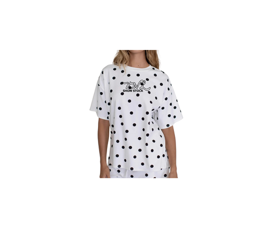 Ladies Polka Dot Oversized Tee - Ladies (KWL)