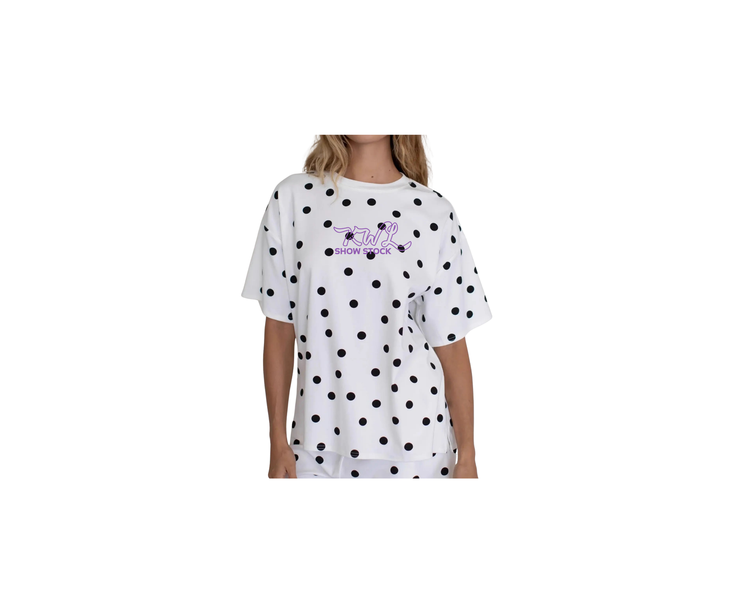 Ladies Polka Dot Oversized Tee - Ladies (KWL)