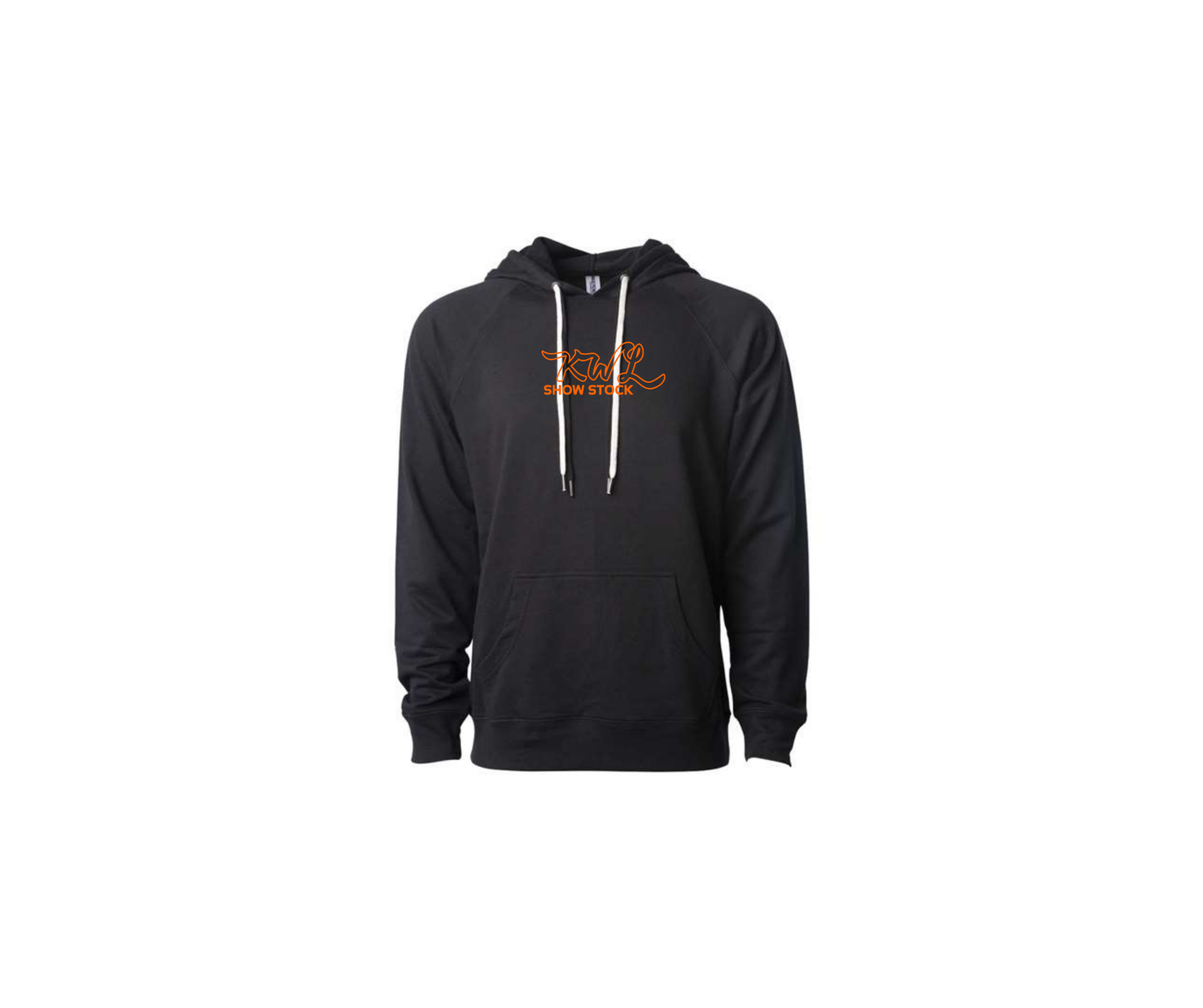 Black Lightweight Loopback Terry Hoodie - Adult (KWL)