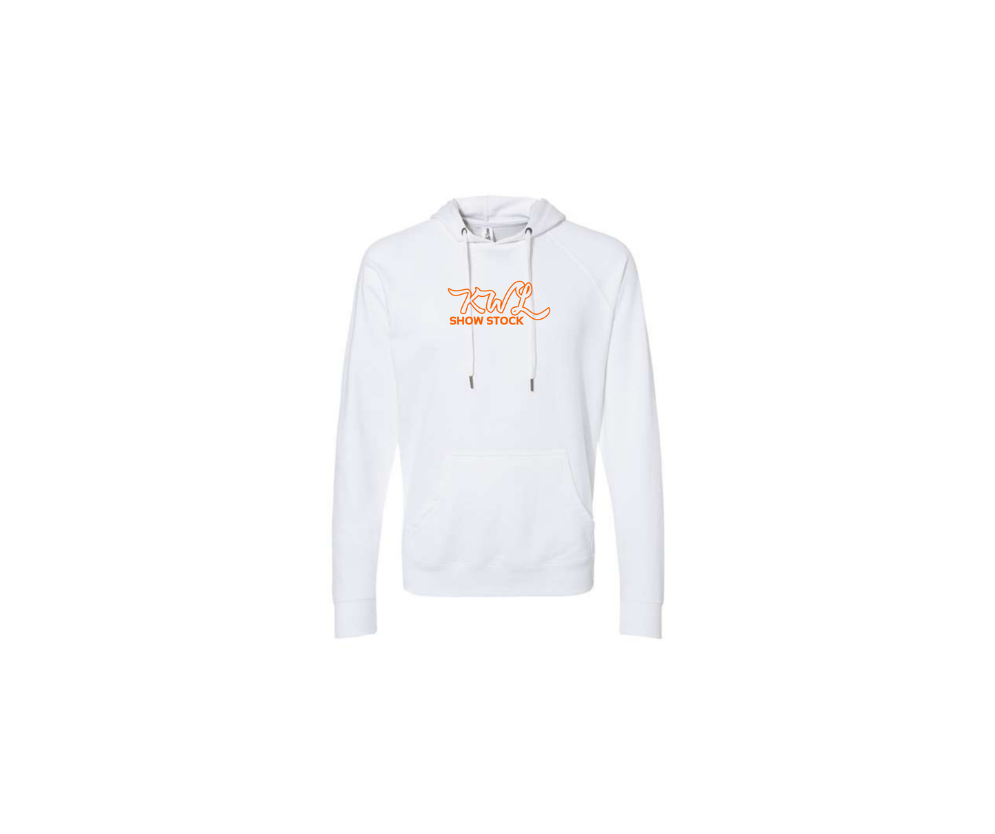 White Lightweight Loopback Terry Hoodie - Adult (KWL)