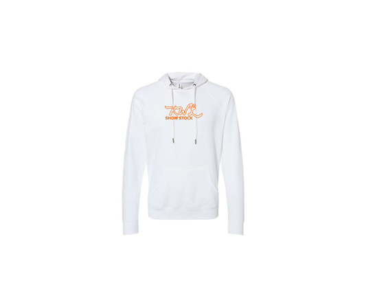 White Lightweight Loopback Terry Hoodie - Adult (KWL)
