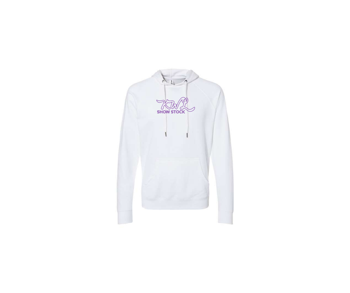 White Lightweight Loopback Terry Hoodie - Adult (KWL)