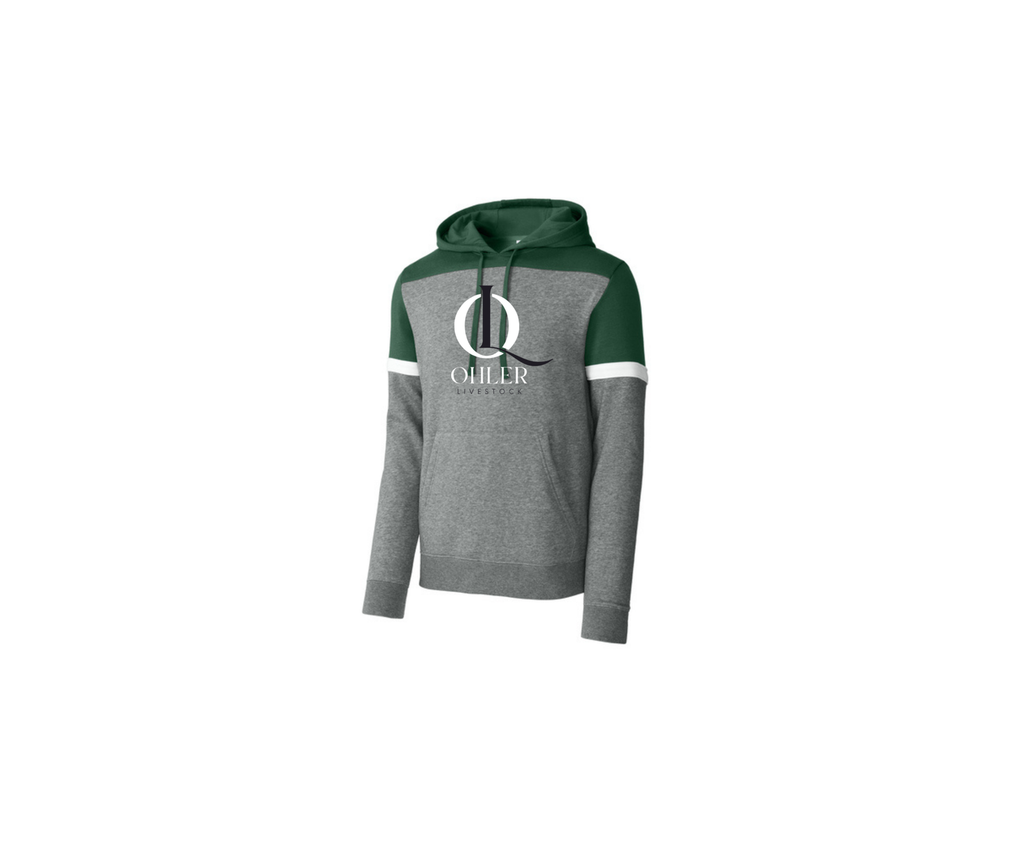 Fleece Colorblock Hooded Sweatshirt - Adult (Ohler)