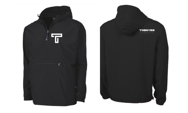 Charles River Black Windbreaker Pullover- Adult & Youth(Toenyes)