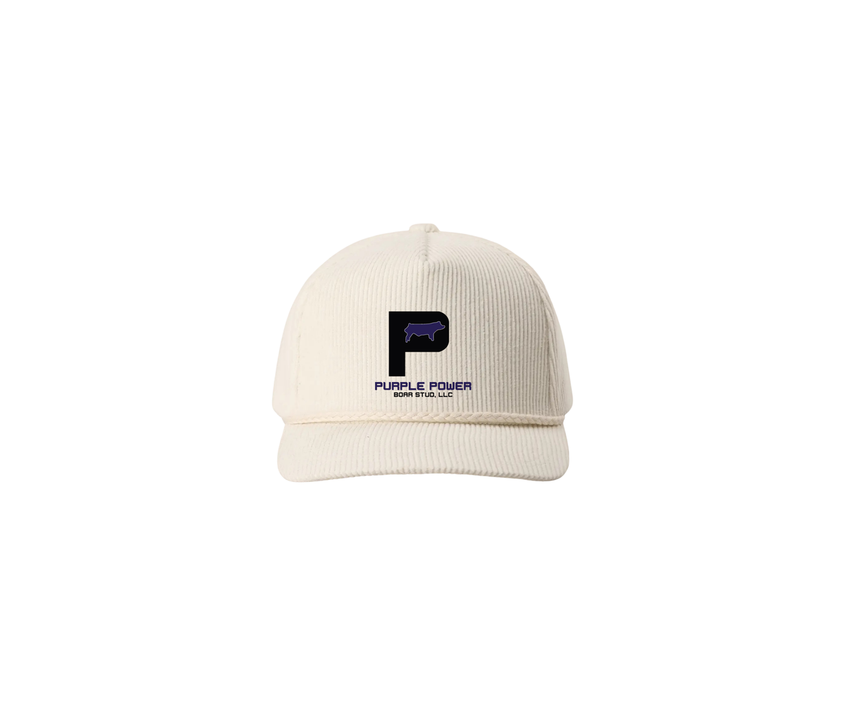 Corduroy 5 Panel Rope Trucker Hat (Purple Power)