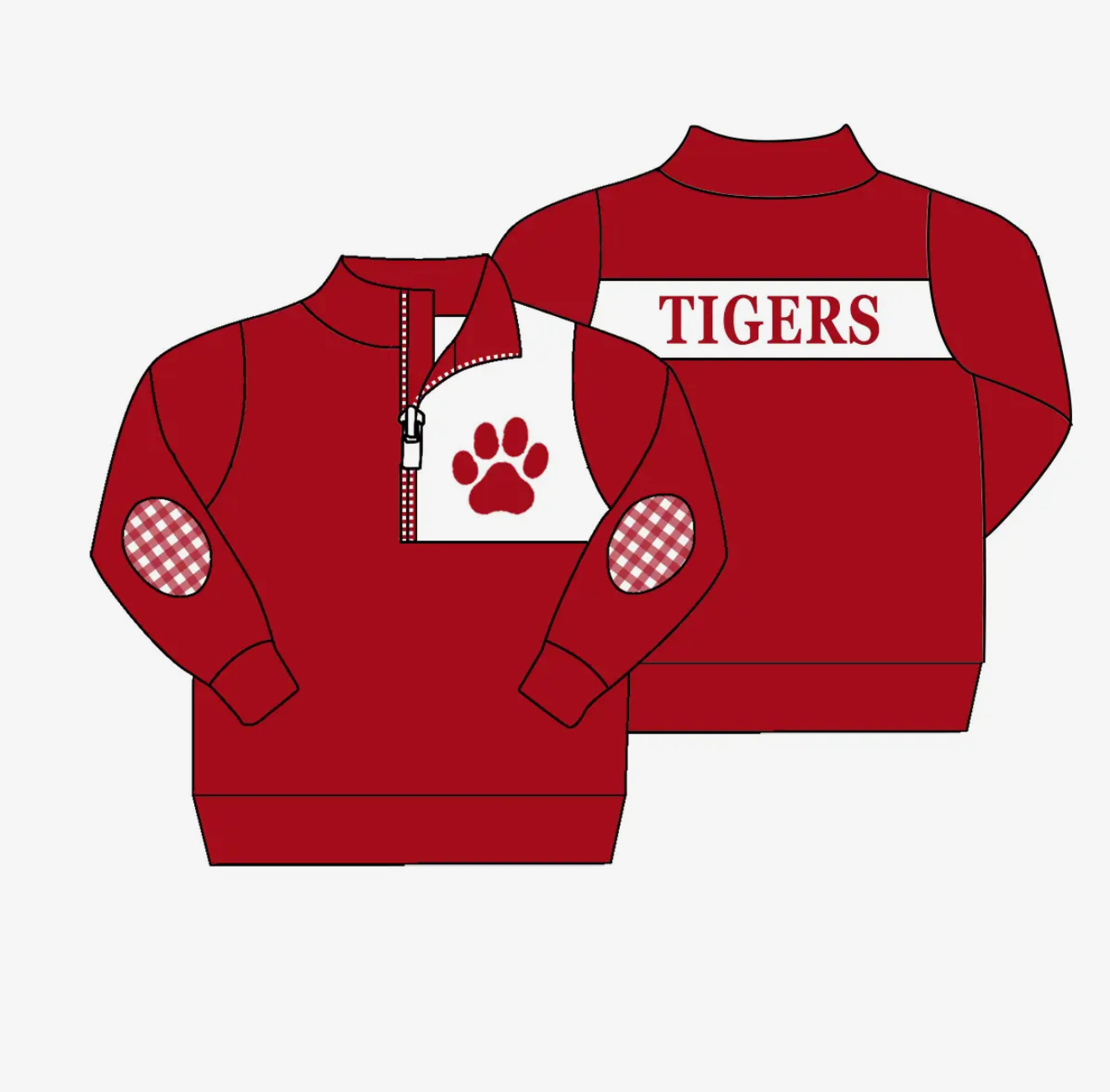 Kids Long Sleeve Plaid Pullover