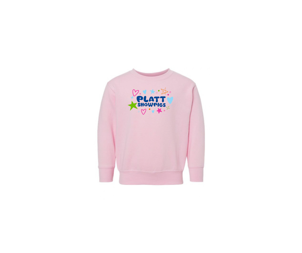 Pink Toddler Fleece Crewneck Sweatshirt - Toddler (Platt)