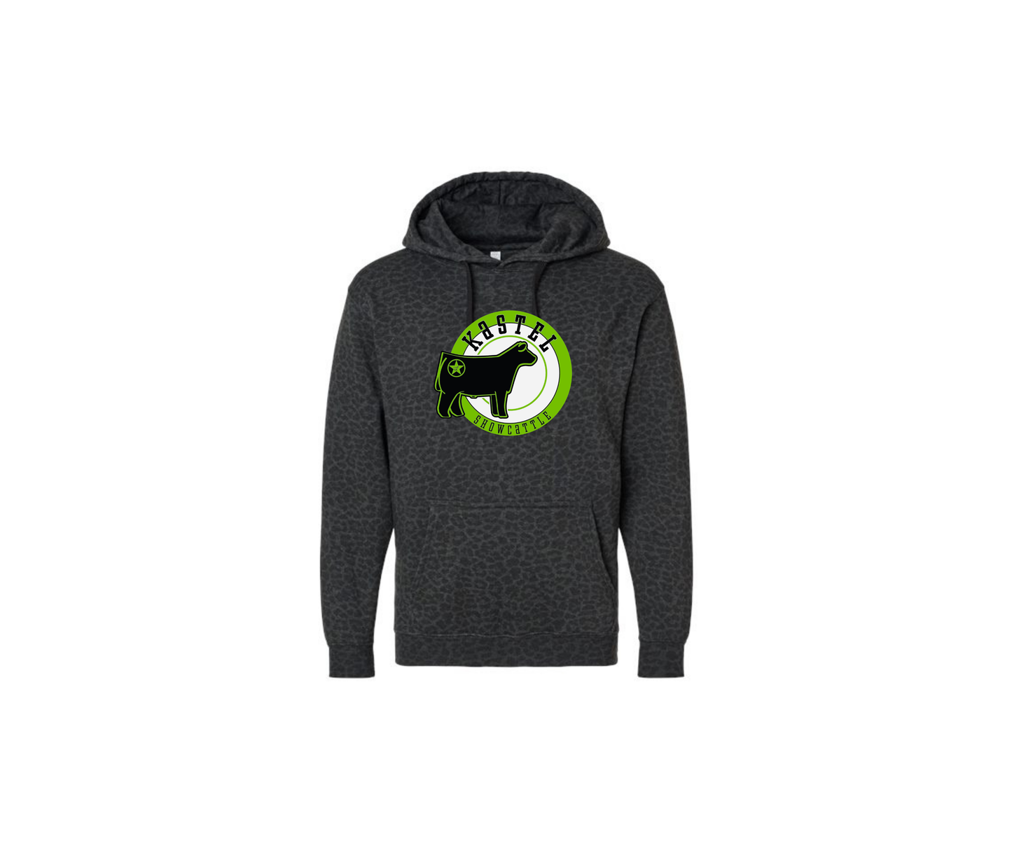 Black Leopard Fleece Hoodie  - Adult & Youth (Kastel)