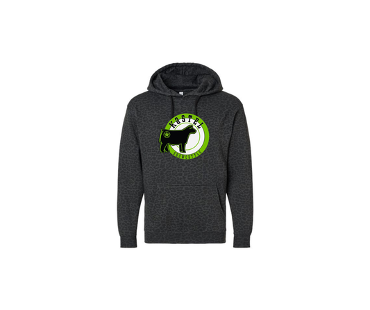 Black Leopard Fleece Hoodie  - Adult & Youth (Kastel)