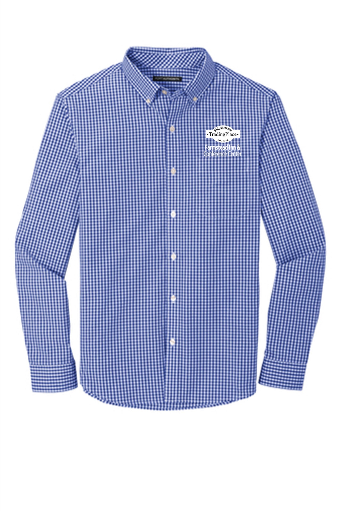 Gingham Easy Care Long Sleeve Shirt- Adult (Farmstead)