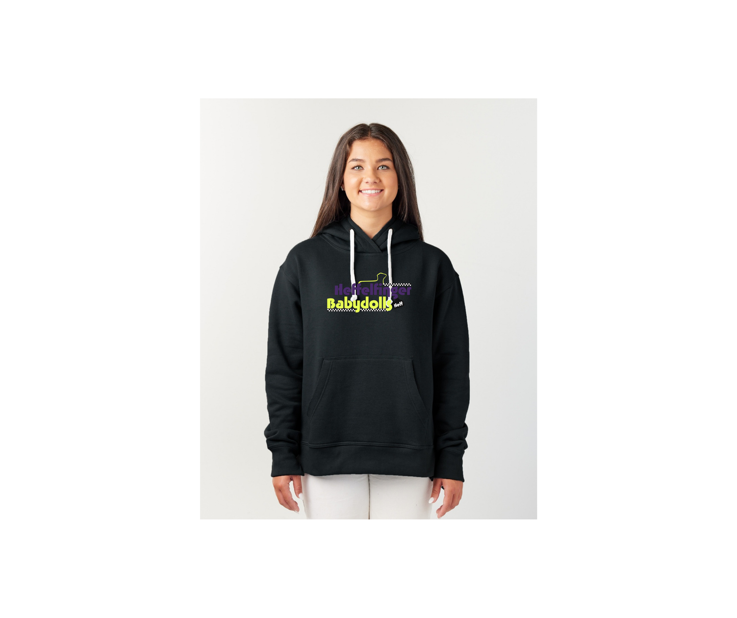 Ladies Hooded Sweatshirt - Heffelfinger Babydolls - Ladies (Heff)