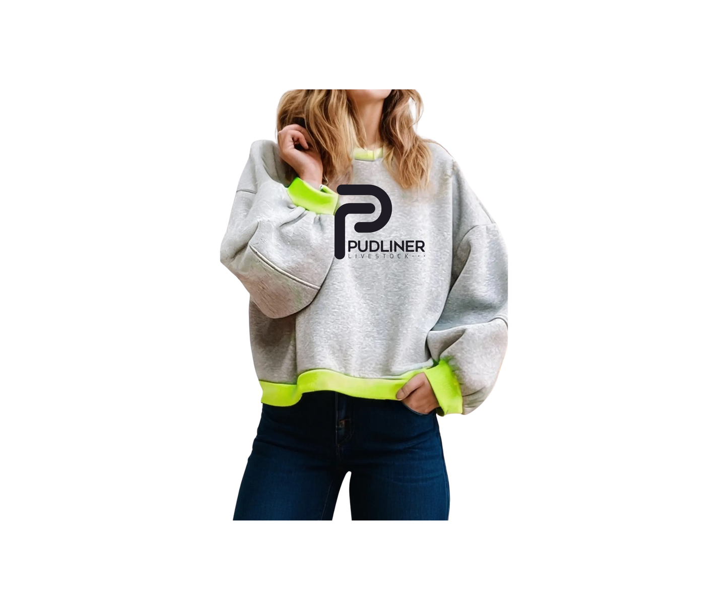 Ladies Colorblock Puff Sleeve Sweatshirt - Ladies (Pudliner)