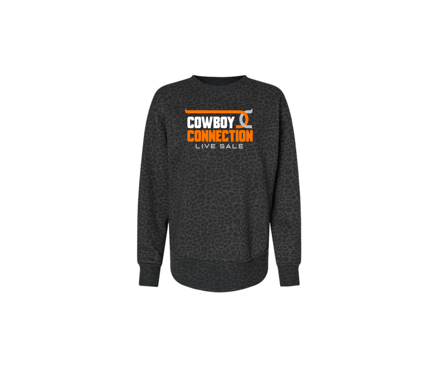 Ladies Leopard Crewneck Sweatshirt - Ladies (Cowboy Connection)