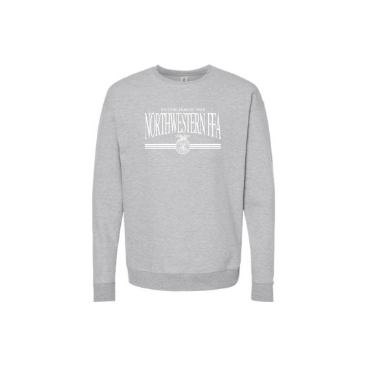 Heather Gray Tultex Crewneck Sweatshirt - Adult & Youth (Northwestern)