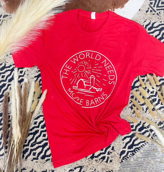 4th of July Red Short Sleeve - Adult & Youth (More Barns)